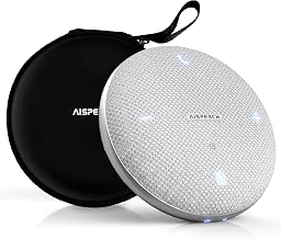 Conference Speaker and Microphone for Online Meetings and Remote Work, Gray - Image 1