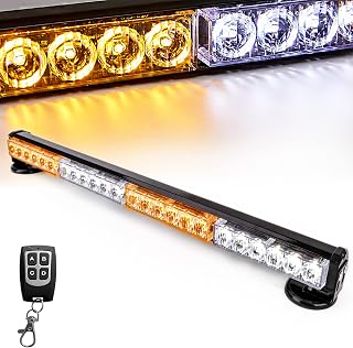 Wireless Remote Control Battery Emergency Lights Bar Amber/White - Image 1