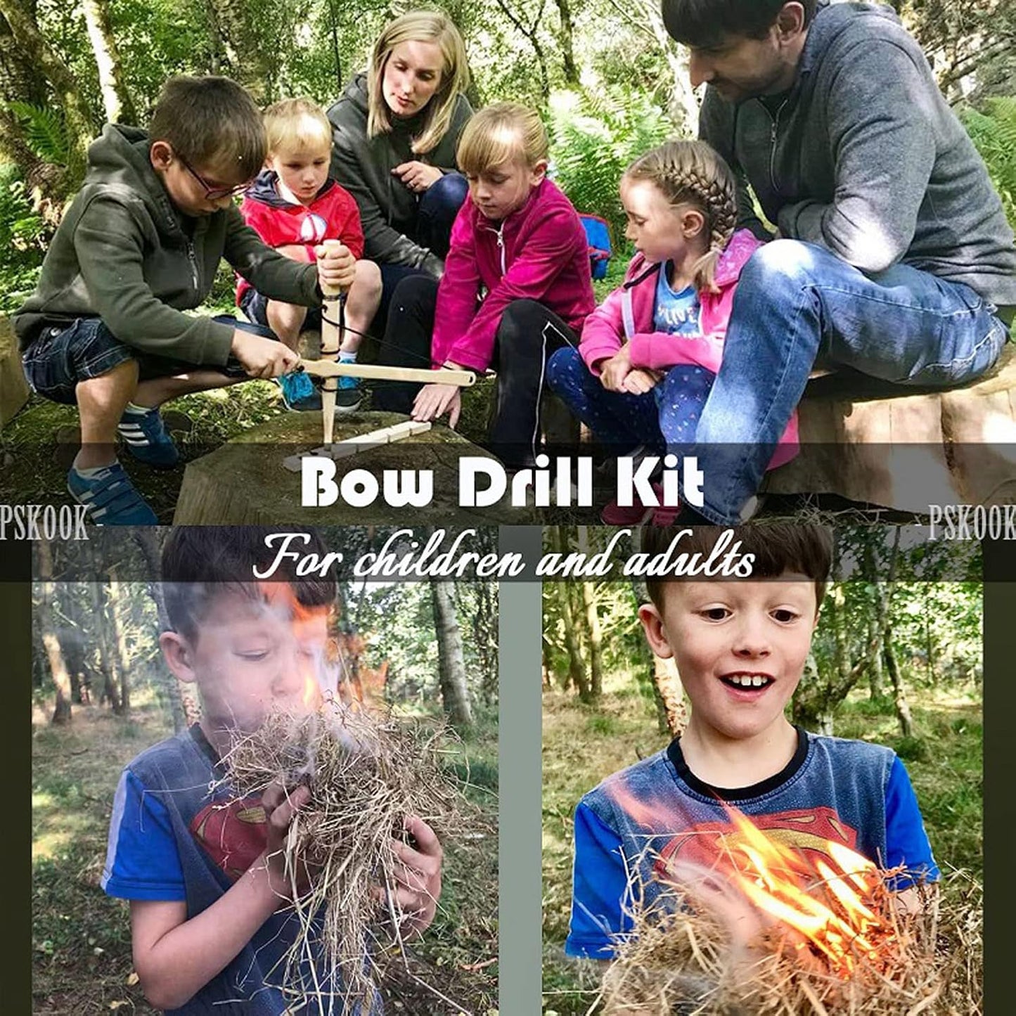 Bow Drill Kit – Primitive Fire Starter for Survival & Outdoor Training