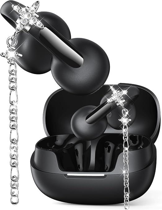 Open Ear Earbuds with Dangling Star Jewelry Earrings
