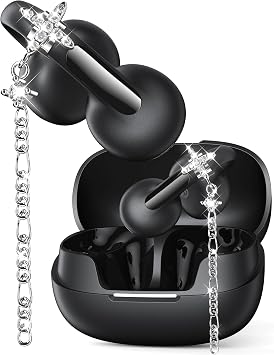 Open Ear Earbuds with Dangling Star Jewelry Earrings