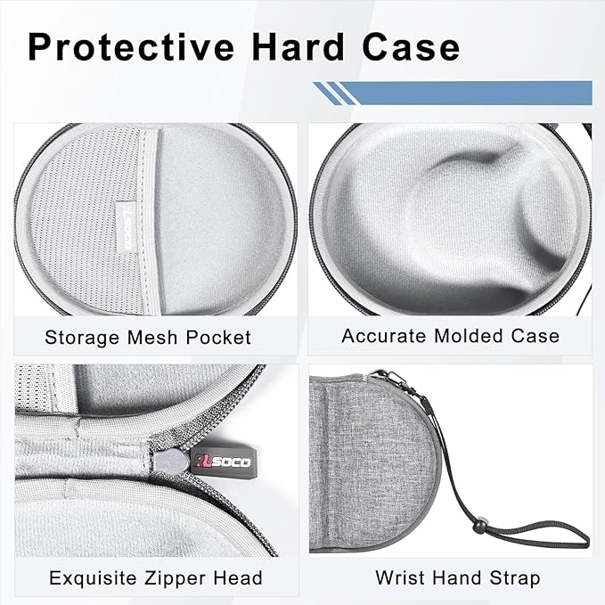 RLSOCO Hard Case for SHOKZ OpenRun Mini/OpenRun Pro 2/Pro Mini Open-Ear Bone Conduction Sport Headphones (Case Only)