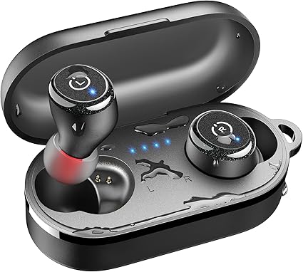 TOZO T10 Wireless Earbuds Powerful Bass Stereo Wireless Charging, APP, IPX8
