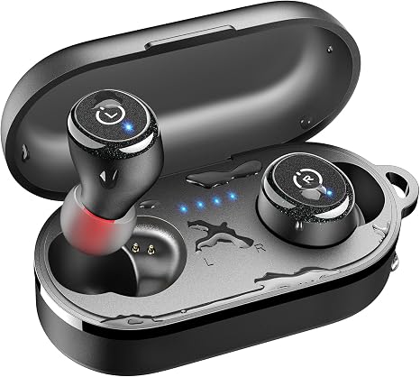 TOZO T10 Wireless Earbuds Powerful Bass Stereo Wireless Charging, APP, IPX8