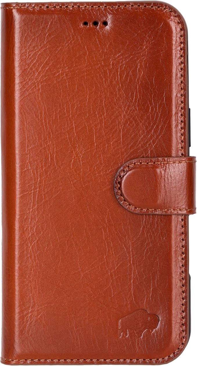 BLACKBROOK for iPhone 16 Plus Case with Card Holder, Carter Full Grain Leather, 2-in-1 Folio Flip Case for MagSafe Wireless Charging, RFID Blocking, 4 Card Slots, Compatible with iPhone 16 Plus