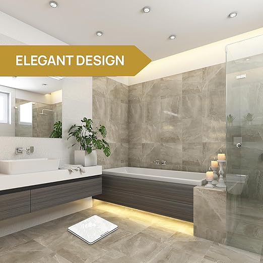 INEVIFIT Bathroom Scale, Highly Accurate Digital Bathroom Body Scale, Measures Weight up to 400 lbs. Includes Batteries