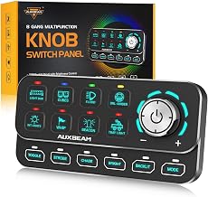 Auxbeam Knob Switch Panel KS-80 4 Modes, 3 Effects, 2 Backlight & Dimming - Image 1
