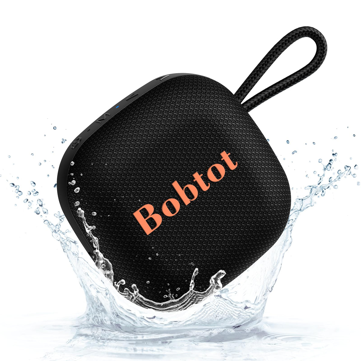 Bobtot Portable Bluetooth Speaker, IPX7, TWS Pairing, Black