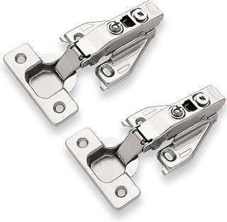 DecoBasics (2 PCS) Full Overlay Soft Close Cabinet Hinges for Kitchen Cabinets - 105° Face Frame Concealed Cabinet Door Hinge -3 Way Adjustability -Clip on Plate & Matching Screw 4 Easy Installation - Image 1