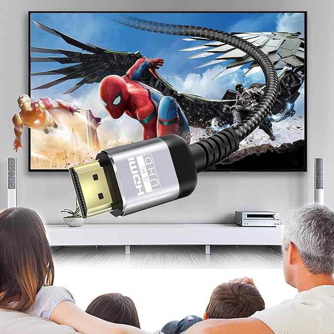 4K HDMI Cables 3Ft | 18Gbps Ultra High Speed HDMI 2.0 Cable & 4K@60Hz HDR ARC HDCP2.2 Ethernet-Braided HDMI Cord | for UHD TV Monitor Laptop Xbox PS4/PS5 ect (0.9m)