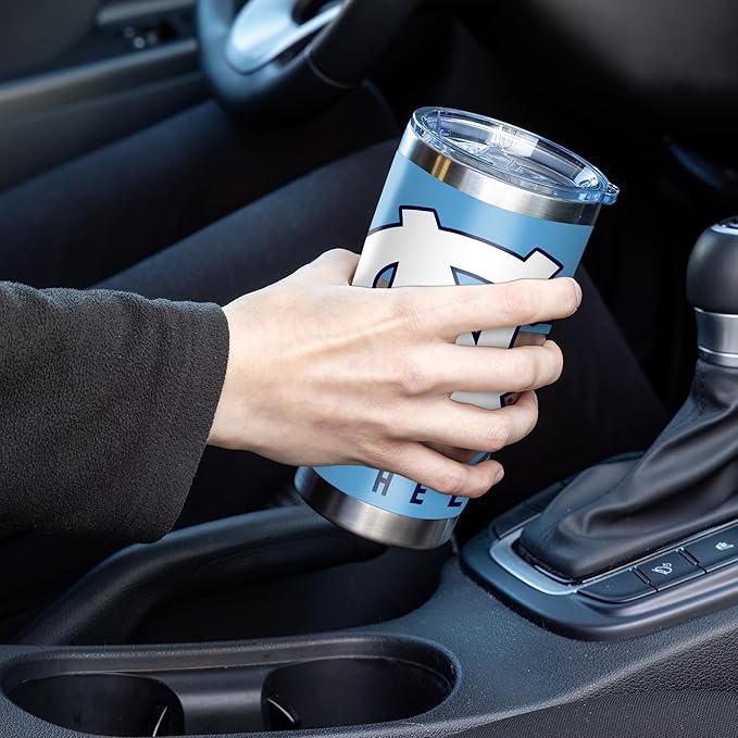 Rico Industries NCAA 20oz Stainless Steel Tumbler with Lid - Great For Coffee, Tea, Water or Cocktails