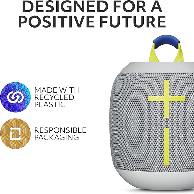 Ultimate Ears WONDERBOOM 4 Portable Waterproof Bluetooth Speaker with Big Bass and 360-Degree Sound, Dustproof Floating Speaker with 131ft (40m) Range - Gray