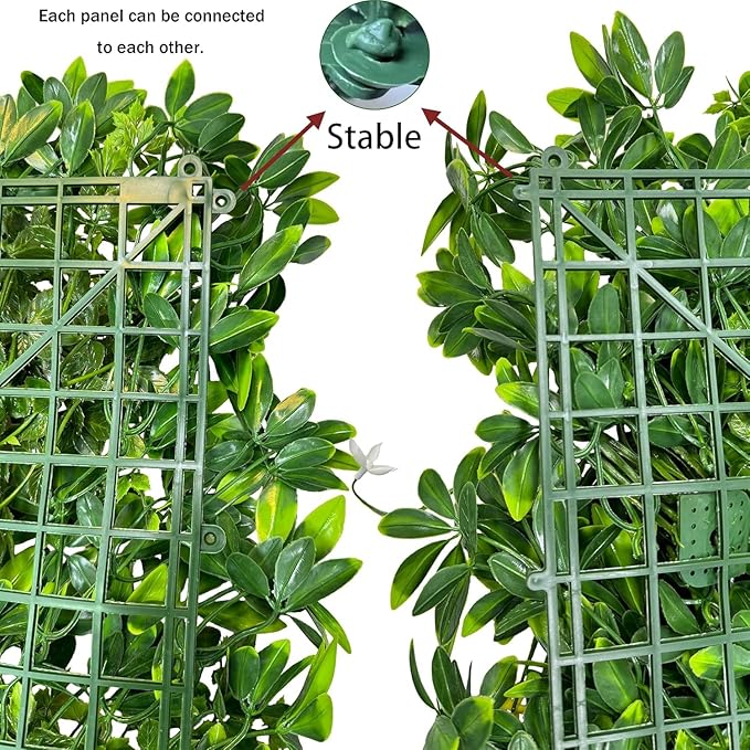 Artificial Plant Wall Roll: 6FT X12FT (72 sqft) UV-Anti Ivy Privacy Fence Screen Faux Greenery Panels Backdrop Boxwood Ivy Vine Leaf Hedge Fence for Indoor Outdoor Green Decor