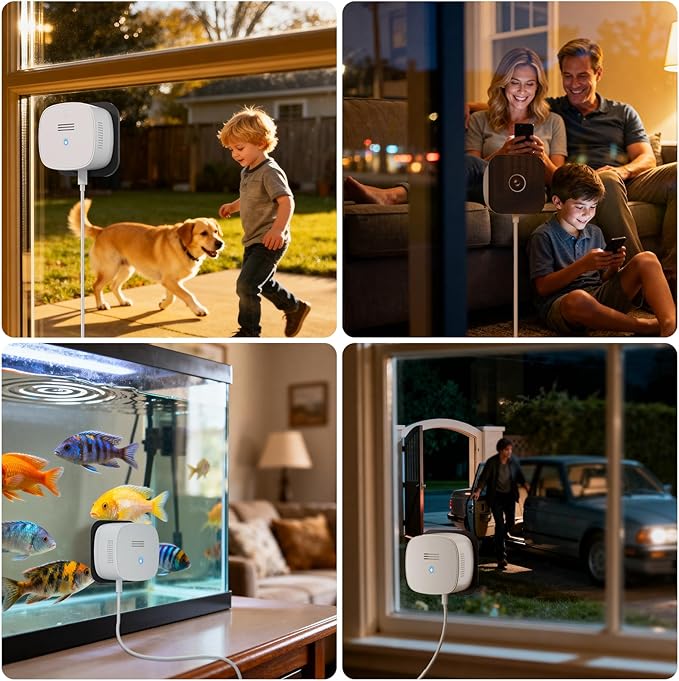 2 Pack 3MP 2k Window Camera, SpectraVivid AI Color Night Vision Window Cameras for Home Security, 2.4G&5G WiFi, Person & Motion Detection Siren, Two-Way Audio, 24/7 Recording, Easy Quick Install