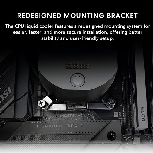 Lian Li Hydroshift II-S LCD 360 Liquid CPU Cooler - 3.4" IPS LCD Square Screen - Daisy-Chain - Low-Noise - Intel LGA 1851/1700, AMD AM5/AM4 - Fits Most PC Fans - Black (HS2LCDS36NB)