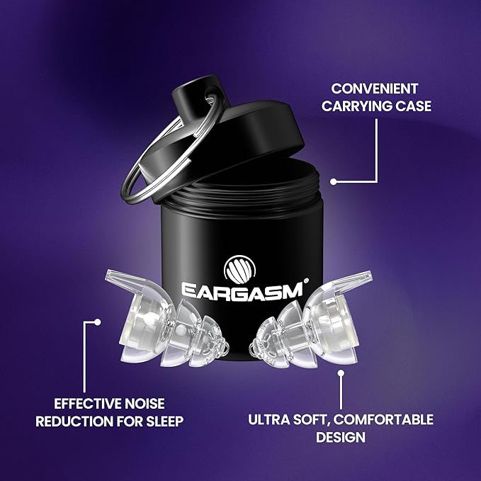 Eargasm All-Nighters Earplugs for Smaller Ears - Sleep Ear Plugs with Sound-Stopping Inserts for Sleeping, Studying, Blocking Snoring - Reduce Noise While Sleeping, Improve Focus for Studying & More