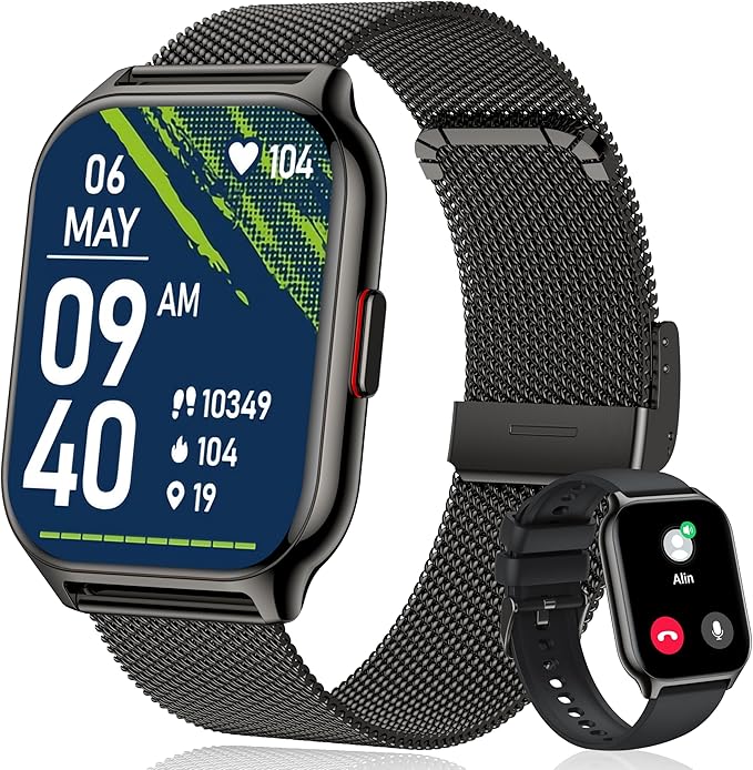 Smart Watch 45mm for Women Men(Dial/Answer Calls), 2.0" Fitness Tracker Watch with Heart Rate/Blood Pressure/Blood Oxygen Monitor for Android iOS