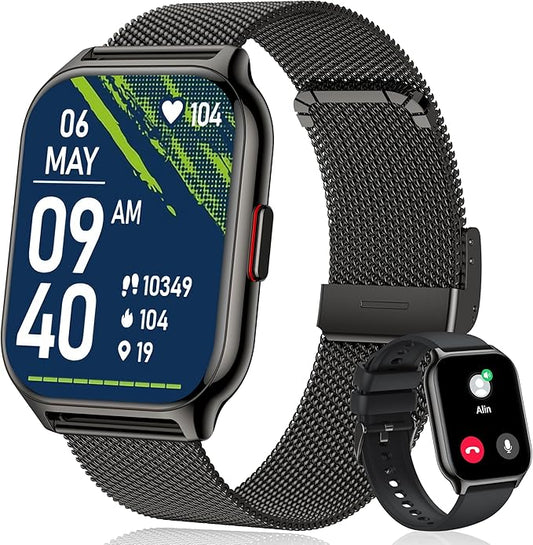 Smart Watch 45mm for Women Men(Dial/Answer Calls), 2.0" Fitness Tracker Watch with Heart Rate/Blood Pressure/Blood Oxygen Monitor for Android iOS