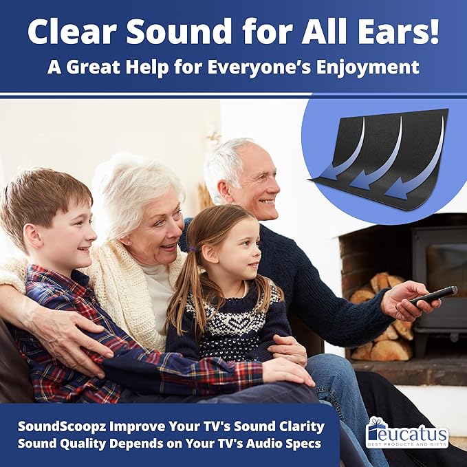 EUCATUS BEST PRODUCTS & GIFTS TV Speaker Passive Amplifier Set: Redirect Home Theater Sound Toward You, Not The Floor. Improve Sound Clarity. Great for Moms, Dads, Audiophiles, Seniors