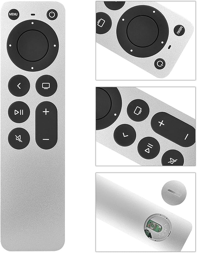 New Replacement Universal Remote Control for Apple TV 4K Remote Apple 4K/ Gen 1 2 3 4/ HD A2169 A1842 A1625 A1427 A1469 A1378 A1218 with TV Control Function