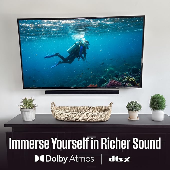 Westinghouse 2.1 Channel Sound Bar for Smart TV, 240 Watt Surround Sound with Dolby Atmos and Digital Plus, Wireless Subwoofer, Home Theater Audio, eArc, HDMI, Bluetooth, Roku TV Ready