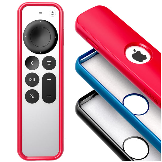 Case for Apple TV Remotes – Premium Drop Protection and Comfortable to Hold – Designed in USA (Premium Red with Soft Microfiber Lining)