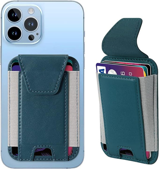 Miroddi for MagSafe Wallet with Privacy Flap, Strongest Magnetic Card Holder for iPhone 17, iPhone 16/15/14/13/12 Series, Detachable Leather Magnetic Phone Wallet, RFID Blocking, Fit 7 Cards, Blue