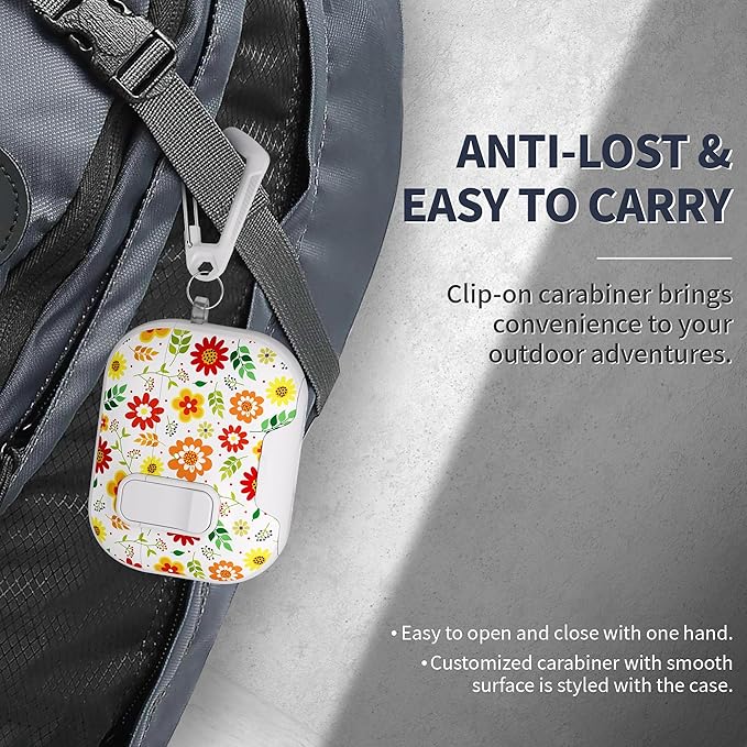 for AirPods Pro 3 Case(2025) with Secure Lock Clip and Phone Stand,Floral Girly Style Protective Cover with Cleaning Kit and Hand Strap for Apple AirPod Pro 3 Generation (Sunflower Petals)