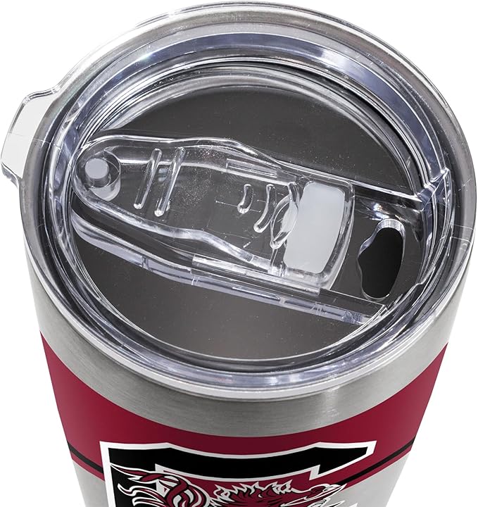 Rico Industries NCAA 20oz Stainless Steel Tumbler with Lid - Great For Coffee, Tea, Water or Cocktails