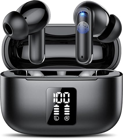 IKT AI Translation Earbuds Real Time, 164 Languages Translator Ear Buds for iPhone and Android, 7 Translation Modes, 50H Playtime, ENC &ANC Translation Headphones for Travel/Business/Learning-Black