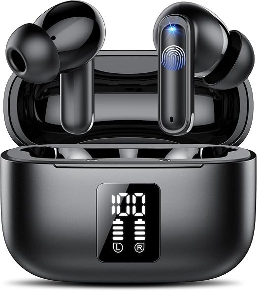 IKT AI Translation Earbuds Real Time, 164 Languages Translator Ear Buds for iPhone and Android, 7 Translation Modes, 50H Playtime, ENC &ANC Translation Headphones for Travel/Business/Learning-Black