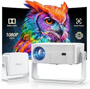iSinbox 4K Outdoor Projector, Auto Focus & Keystone, Dolby Audio
