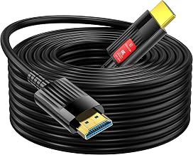 Fiber Optic HDMI Cable 200FT/61M, Long HDMI 2.1 Cable Support 48Gbps High Speed 8K@60Hz 4K@120Hz Dynamic HDR/eARC/HDCP 2.2&2.3/Dolby Atmos for Monitor,TV,Projector, Gaming Console - Image 1