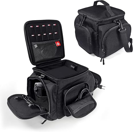 Carrying Case for Steam Machine with Detachable Shoulder Strap,Large Capacity, Travel Bag Multiple Storage Pockets for Steam Controllers, Games, Cables, Portable Hard Disk and Other Accessories