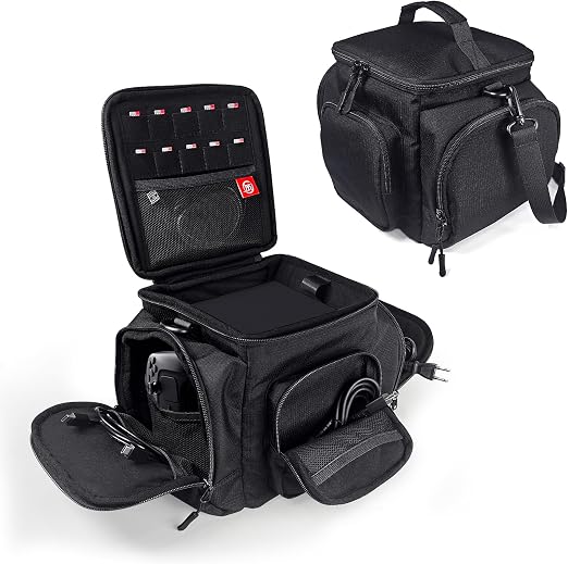 Carrying Case for Steam Machine with Detachable Shoulder Strap,Large Capacity, Travel Bag Multiple Storage Pockets for Steam Controllers, Games, Cables, Portable Hard Disk and Other Accessories