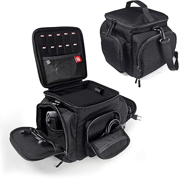 Carrying Case for Steam Machine with Detachable Shoulder Strap,Large Capacity, Travel Bag Multiple Storage Pockets for Steam Controllers, Games, Cables, Portable Hard Disk and Other Accessories