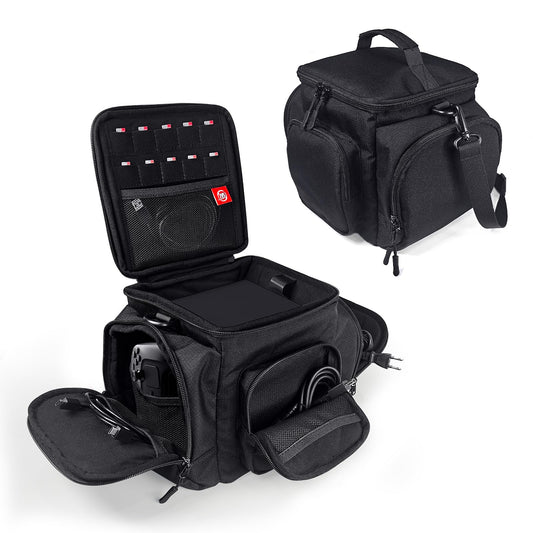 Carrying Case for Steam Machine with Detachable Shoulder Strap,Large Capacity, Travel Bag Multiple Storage Pockets for Steam Controllers, Games, Cables, Portable Hard Disk and Other Accessories