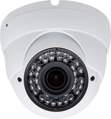 5MP 4MP Dome Super Hybrid Security Camera 4in1 TVI/CVI/AHD/960H CCTV Surveillance Security Camera 2.8-12mm Varifocal Lens Waterproof Day&Night Vision Outdoor/Indoor 98ft IR Camera White