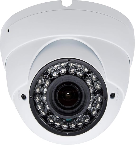 5MP 4MP Dome Super Hybrid Security Camera 4in1 TVI/CVI/AHD/960H CCTV Surveillance Security Camera 2.8-12mm Varifocal Lens Waterproof Day&Night Vision Outdoor/Indoor 98ft IR Camera White
