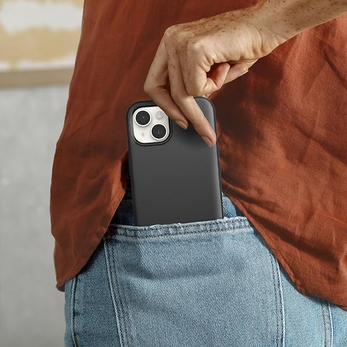 OtterBox iPhone 16e, iPhone 15, iPhone 14, & iPhone 13 (Only) - Symmetry Series Case - Black - Ultra-Sleek - Wireless Charging Compatible - Raised Edges Protect Camera & Screen