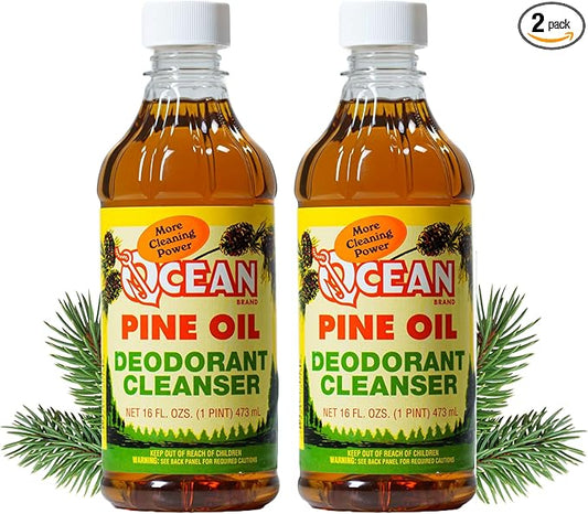 Ocean Pine Oil Cleaner Concentrate, 65% Pine Oil Deodorizer, All-Purpose Household Cleaner for Floors, Kitchen, Bathroom, Laundry, Grease & Odor Removal (2, 16 fl oz)