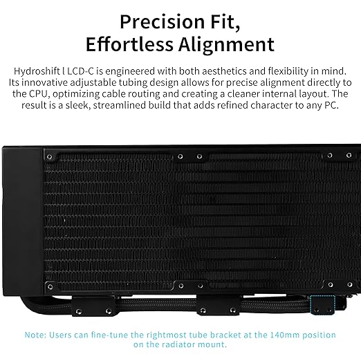 Lian Li Hydroshift II-C 360TL RGB Liquid CPU Cooler - 360mm AIO - 3X 120 RGB Fans - 2.1??IPS LCD Screen - 3 Control Mode - Flexible Tubes Clamp - LGA 1851/1700, AMD AM5/AM4 - Black (HS2LCD36TB)