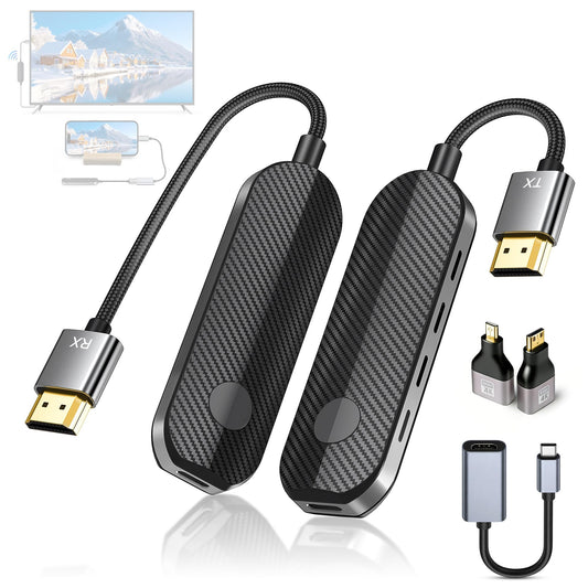 IShare Pro Wireless HDMI Transmitter and Receiver Extender Kit, 328ft/100m Long Range, 4K Decode 1080P@60Hz, Dual-Band 5G+2.4G Plug&Play for PC Laptop Camera to Monitor Projector HDTV