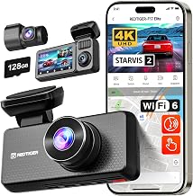REDTIGER F17 Elite 4K Dash Cam 3 Channel, STARVIS 2 IMX678 & IMX675, 128GB Card, Full Night Color, 4K+2.5K+1080P Front and Rear Inside, Voice Control, 5GHz WiFi-30MB/s Download, GPS, HDR, Parking Mode - Image 1
