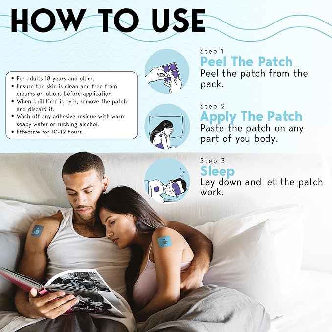 Klova Extra Strength Sleep Patches for Adults | Natural Sleep Aid with 6mg Melatonin, Valerian & L-Theanine | Non-Habit-Forming Deep Sleep Support for Men & Women | 28 Patches