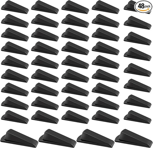 48 Pcs Door Stoppers for Bottom of Door Rubber Door Stoppers for Home Office Dorm Classroom Garage on Carpet,Concrete, Wooden Floor