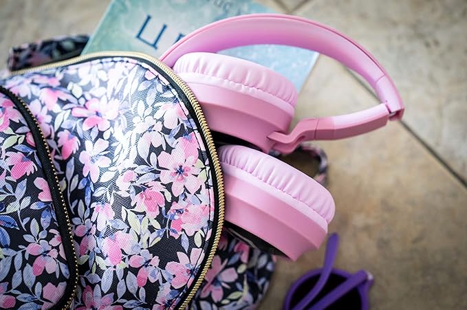 PowerLocus Kids Headphones Wireless, Bluetooth Headphones for Kids Over Ear, LED Lights, 85dB Safe Volume Limit, Foldable, Micro SD Mode, Built-in and Line-in Microphone for Phones,Tablets,Laptop