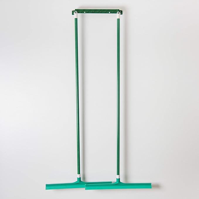 SPARTA 3656809 Plastic Floor Squeegee, Shower Squeegee, Heavy Duty Squeegee With Rubber Blade For Windows, Glass, Shower Doors, Floors, Windshields, 24", Green, (Pack of 6)