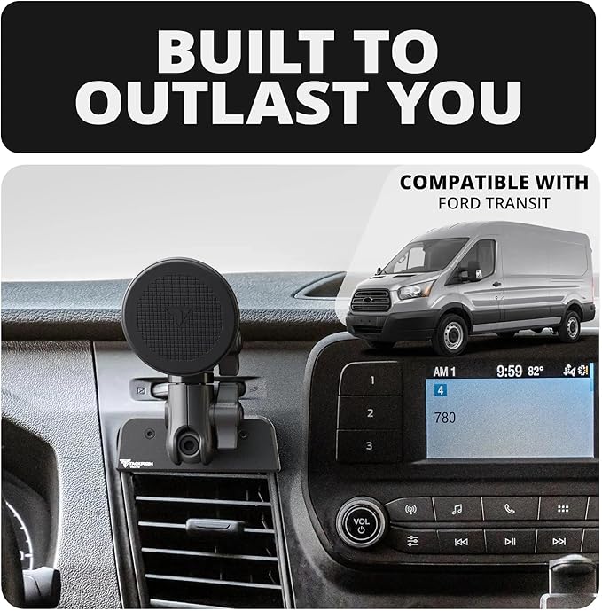 Tackform Link Vent Mount Magnetic Phone Holder - Compatible with MagSafe, 2020-2025 Ford Transit (Excluding Connect) | Not for Use with Factory 12" Screen | All Metal | Professional Grade, Heavy-Duty