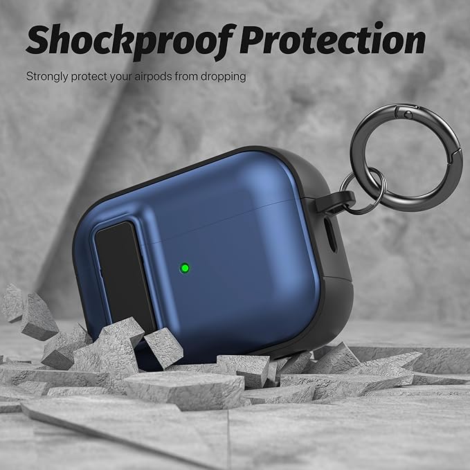 Valkit Compatible Airpods Pro 2nd/1st Generation Case with Cleaner Kit, Secure Lock Airpods Pro 2 Case Cover Magnetic Ready, Shockproof Protective Case for Airpods Pro 2nd/1st Gen(2023/2022/2019)